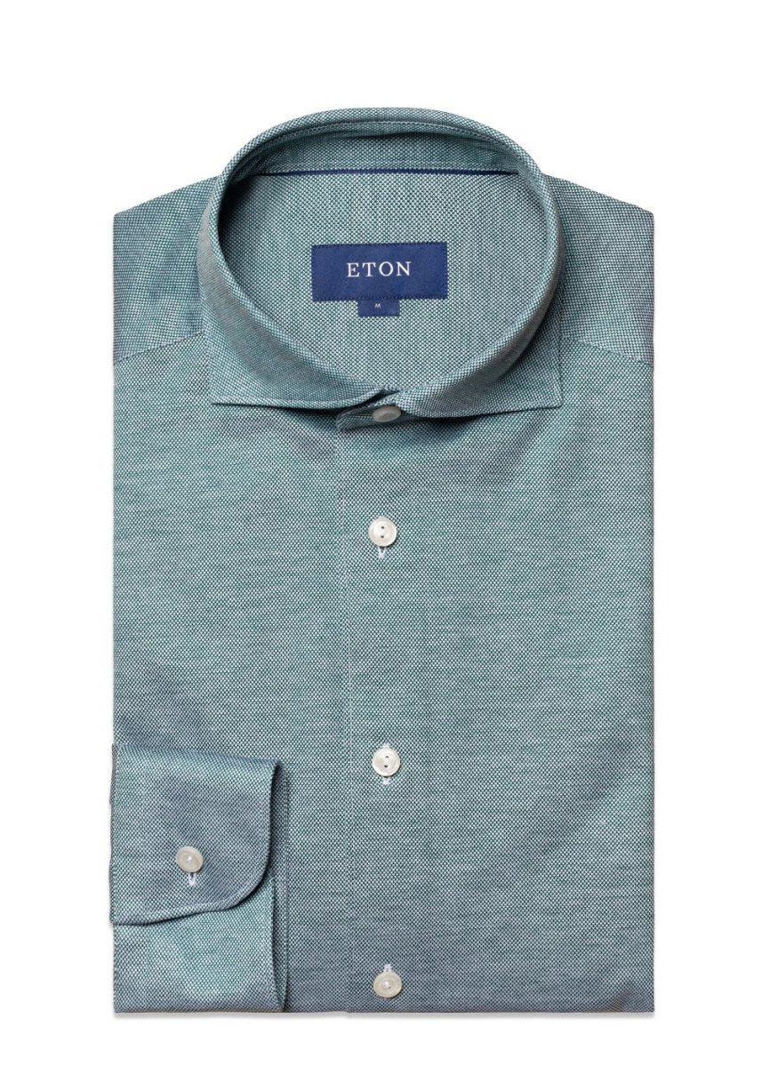 Slim-Pique Shirt - Green - Image 2