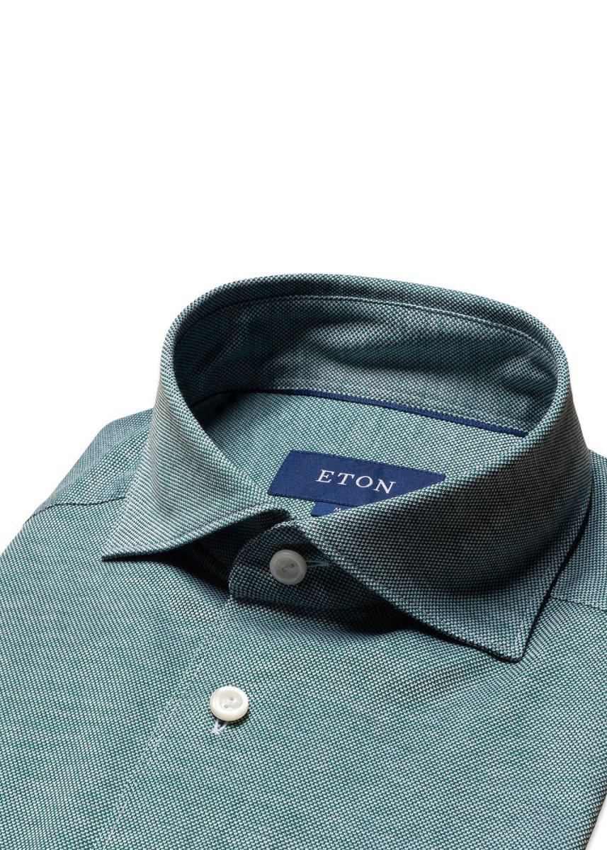 Slim-Pique Shirt - Green - Image 3