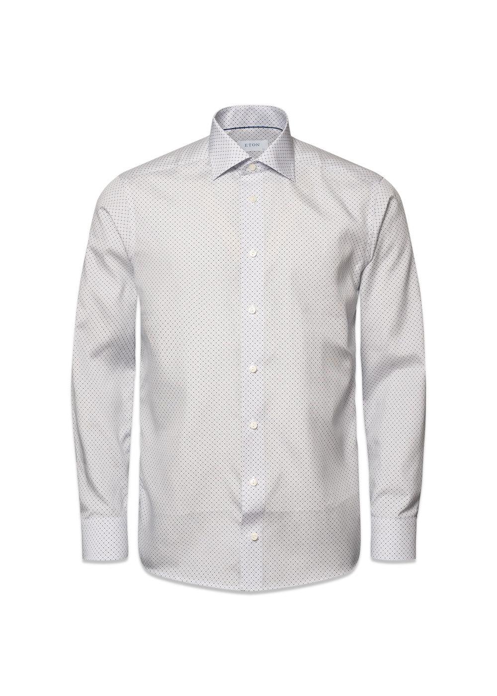 Slim - Poplin Print - Light Blue