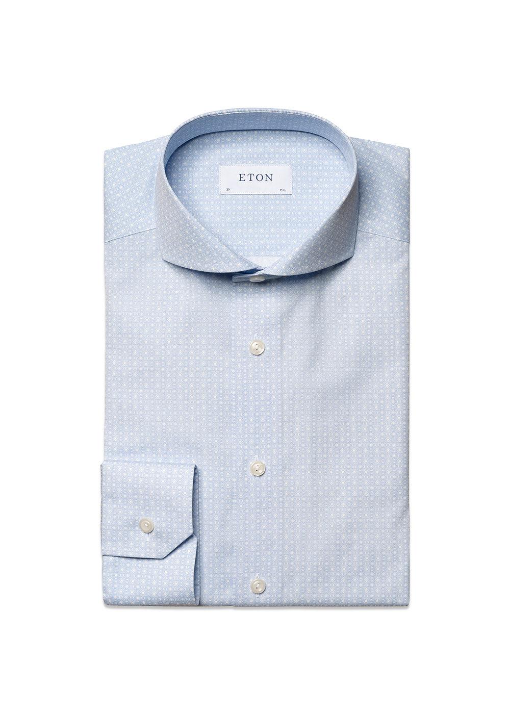 Slim-Poplin Print - Light Blue - Image 2