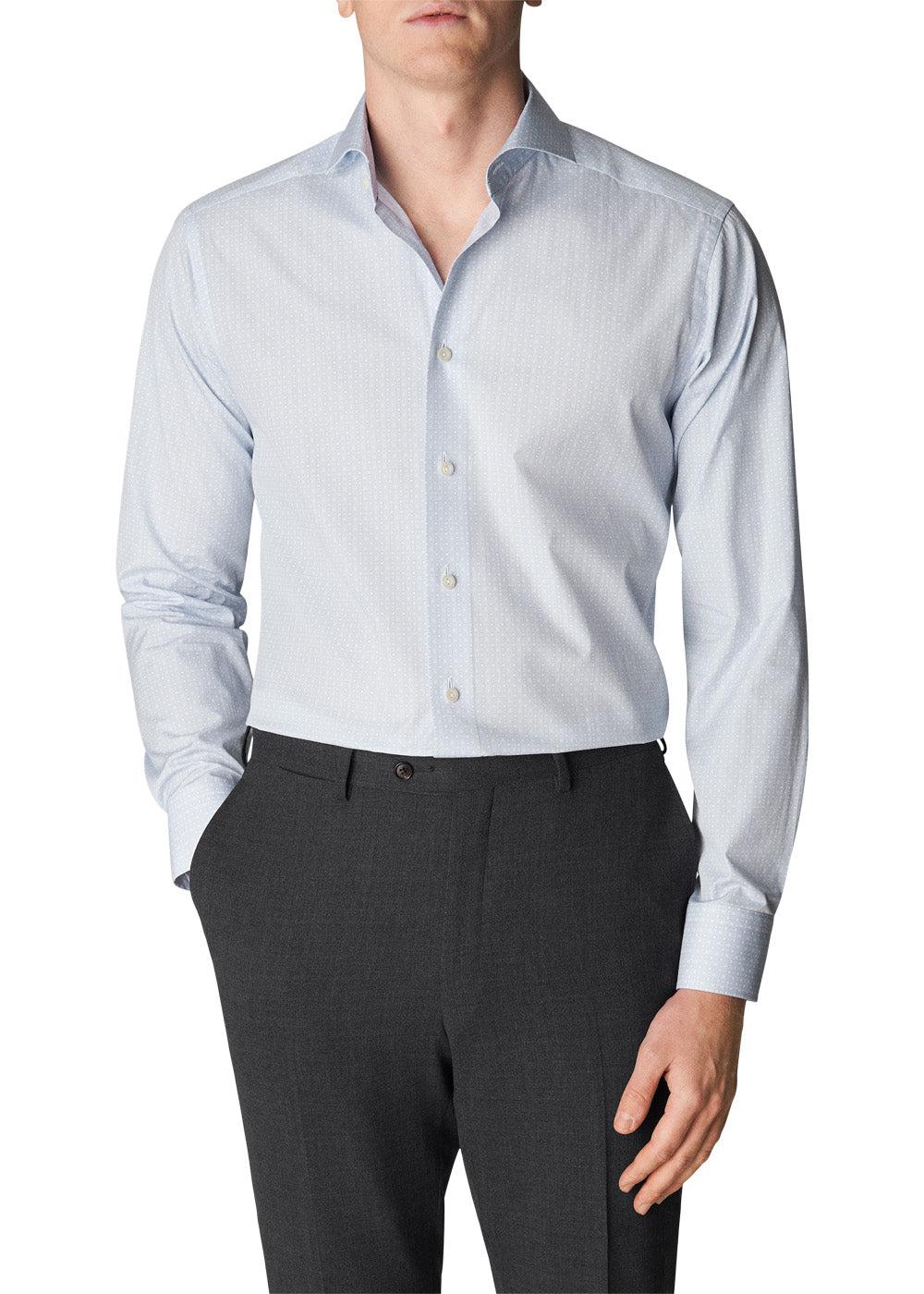 Slim-Poplin Print - Light Blue - Image 3