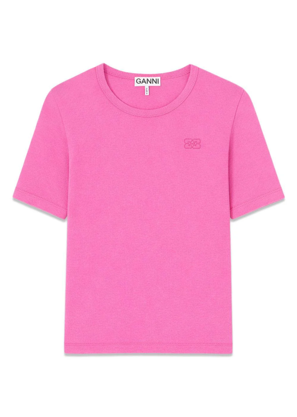 Soft Cotton Rib Short Sleeve T-Shirt - Raspberry Rose