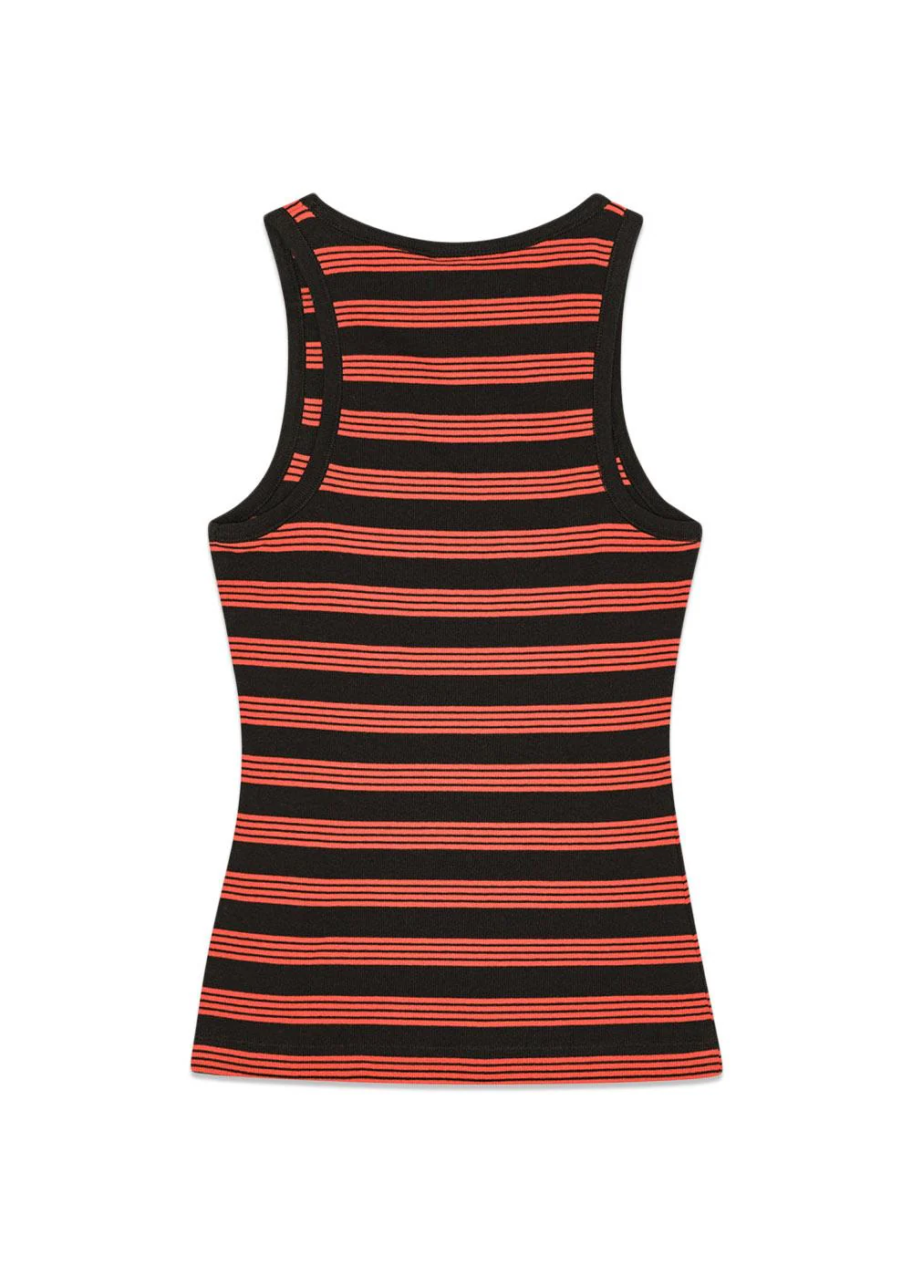 Soft Cotton Rib Striped Tank - Red Alert - Image 2