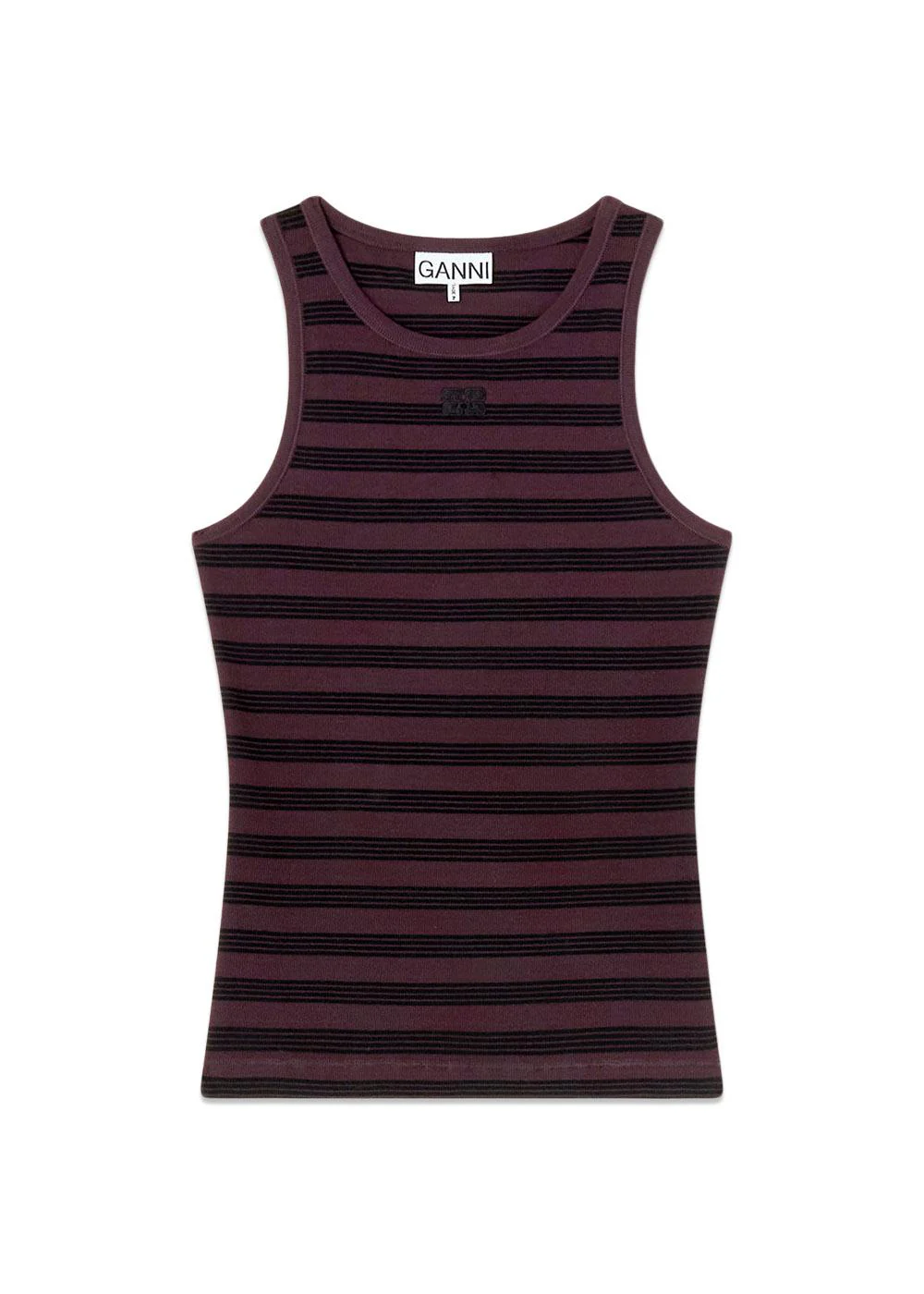 Soft Cotton Rib Tank Top - Chocolate Plum