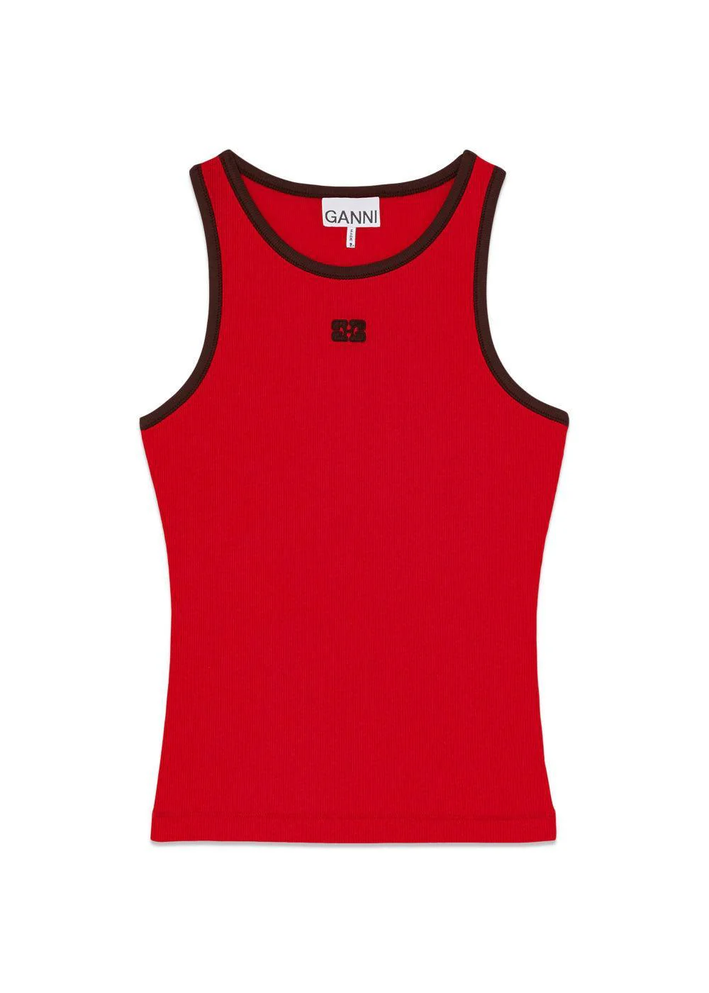 Soft cotton rib tank top - High Risk Red