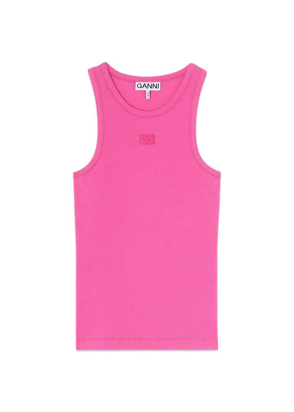Soft Cotton Rib Tank Top - Raspberry Rose