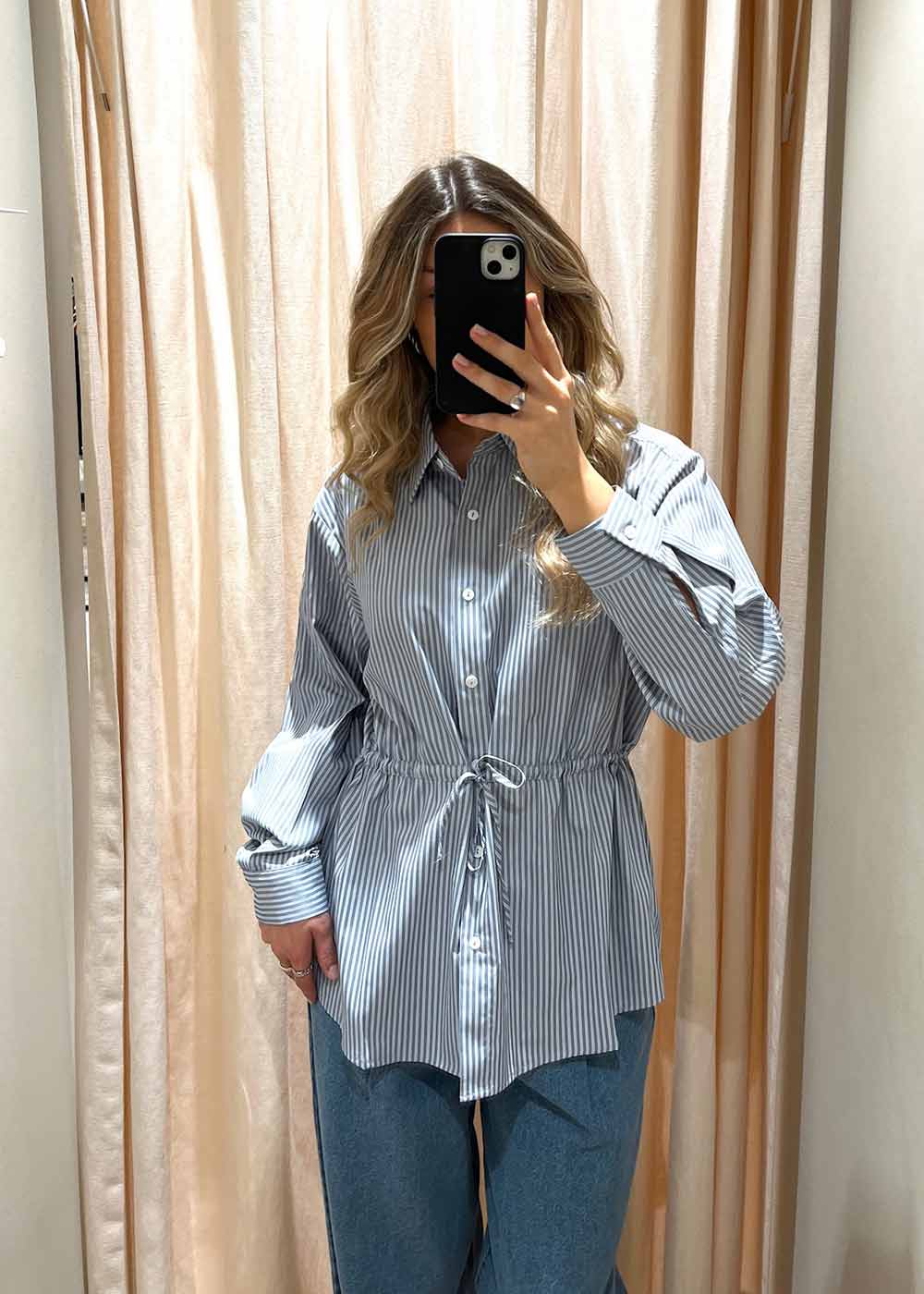 Solei Striped Shirt - Light Blue - Image 2