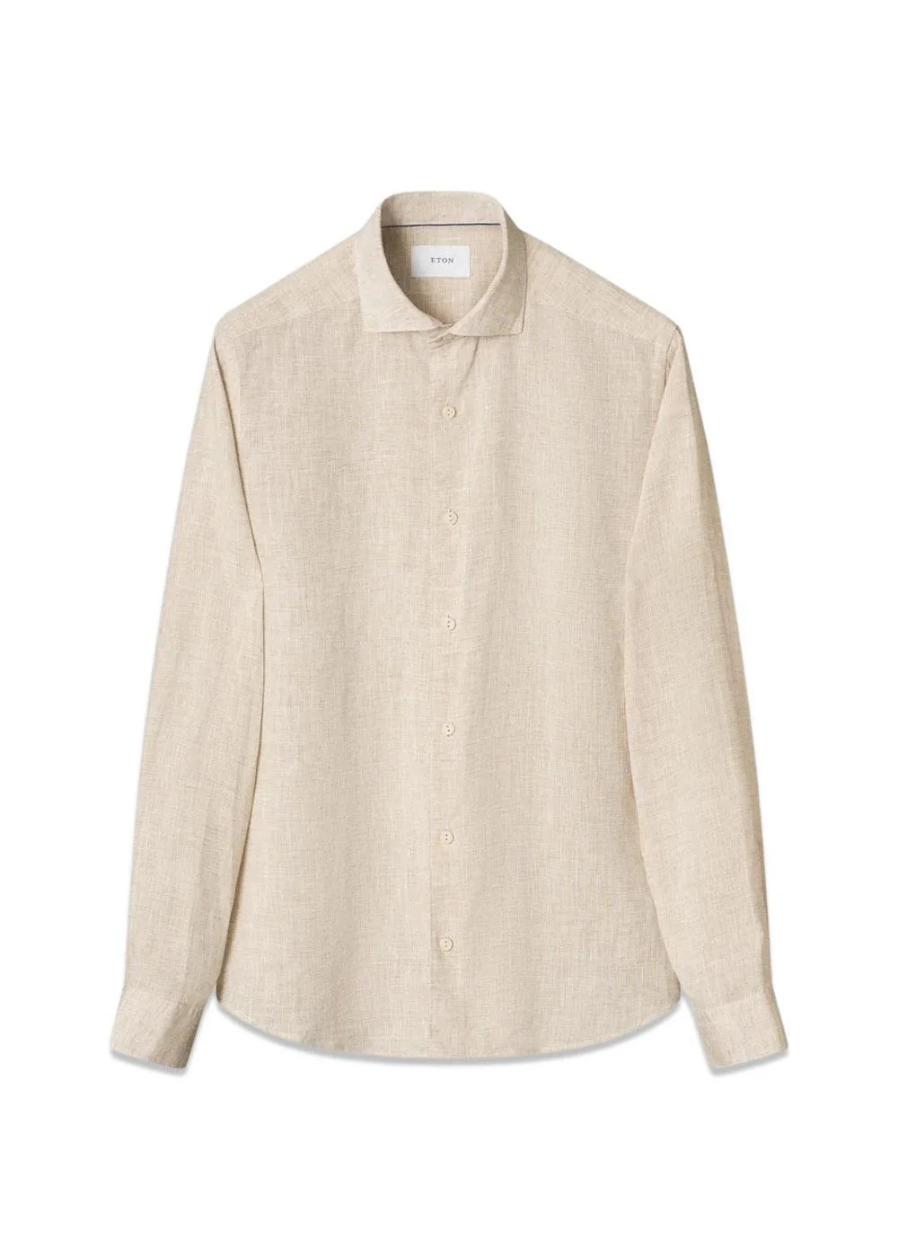 Solid Linen Shirt - Beige