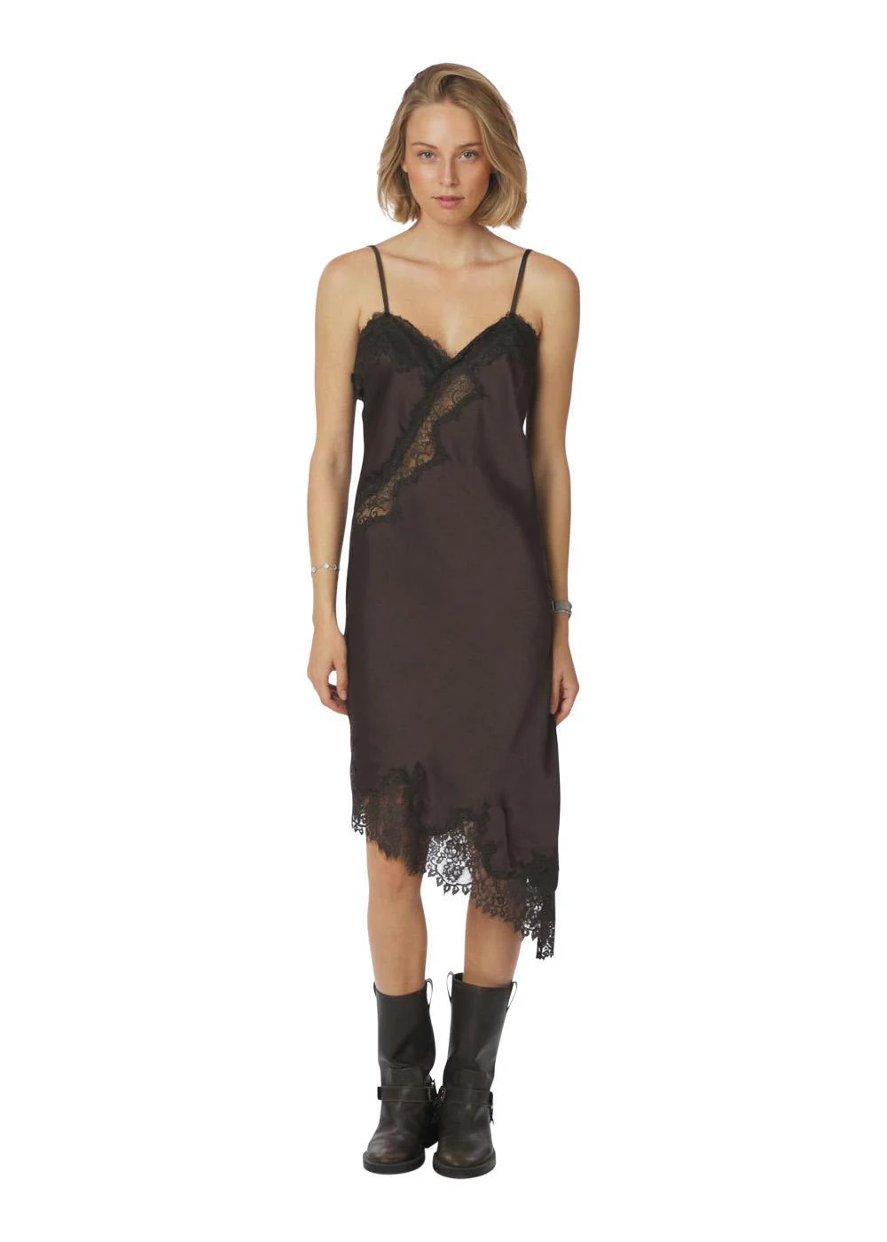 Sorelle Lace Dress - Dark Brown - Image 3