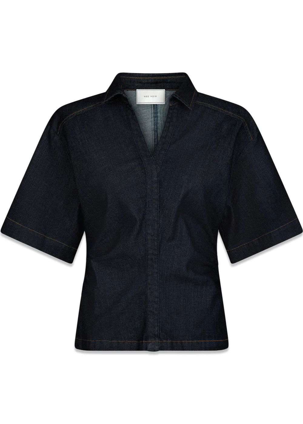 Spenda Denim Blouse - Dark Blue