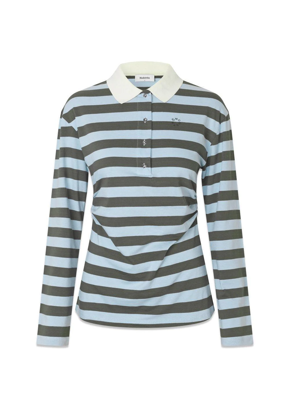 Stetsonmd LS stripe polo - Cashmere Beluga Stripe