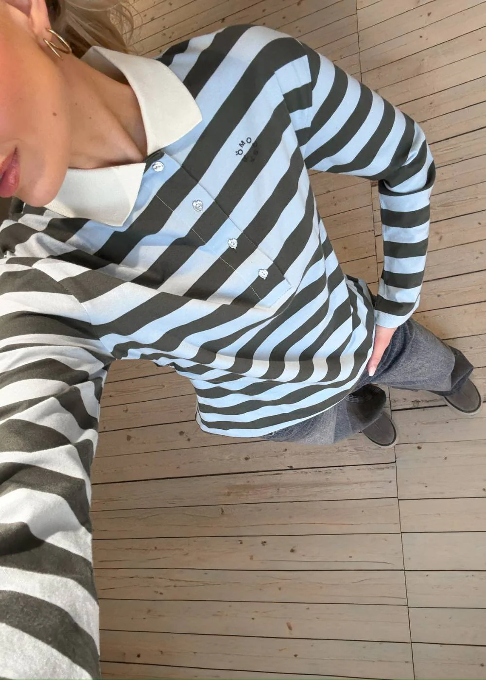 Stetsonmd LS stripe polo - Cashmere Beluga Stripe - Image 6
