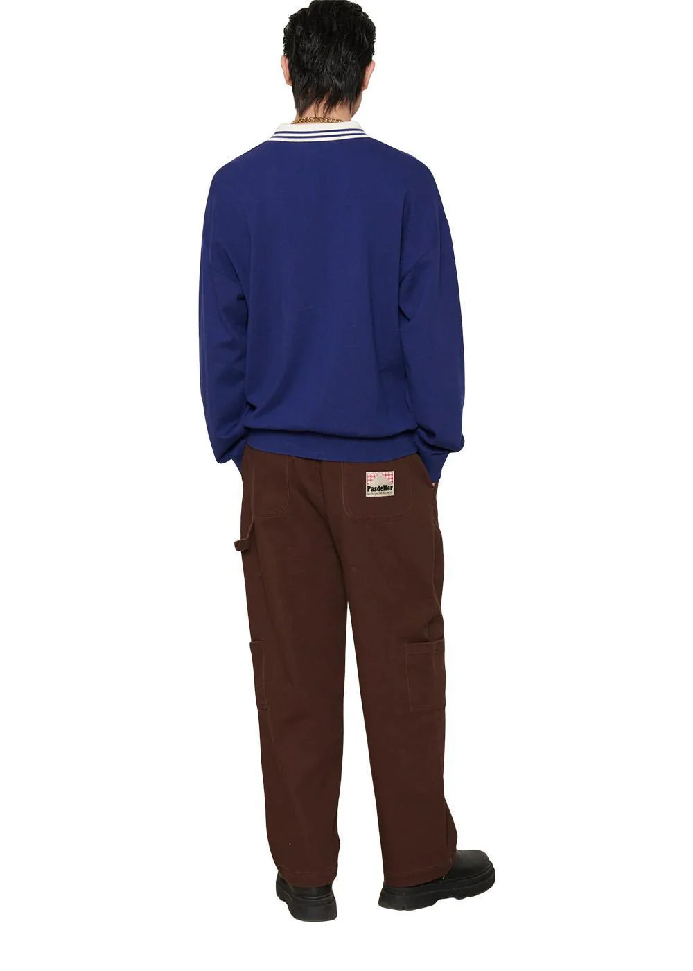 Stoned Island Polo Longsleeve - Cashmere Blue - Image 4