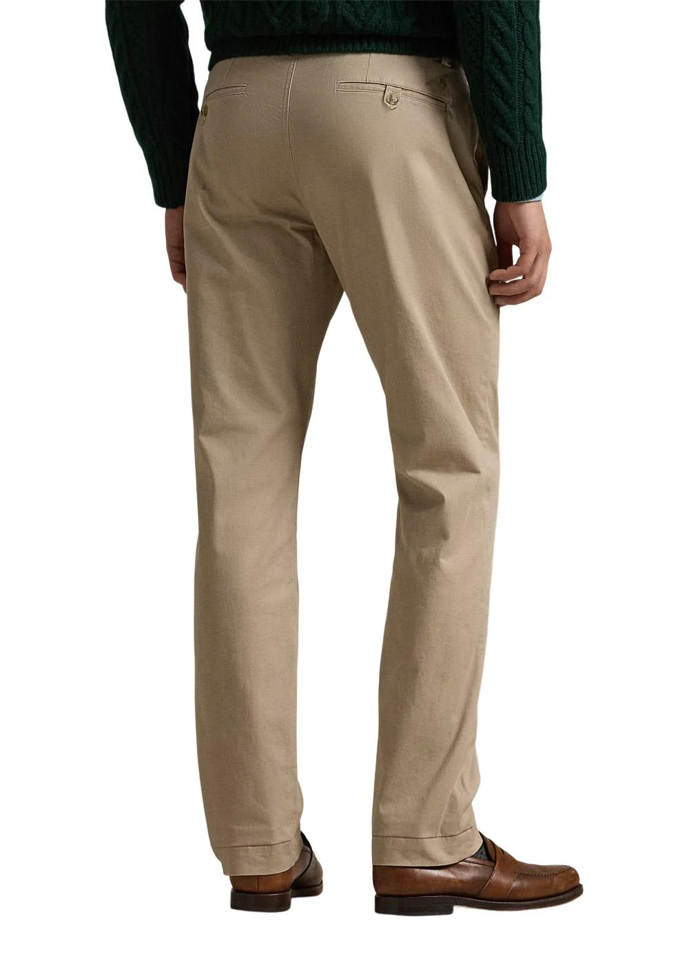 Stretch Straight Fit Chino Pant - Khaki Tan - Image 2