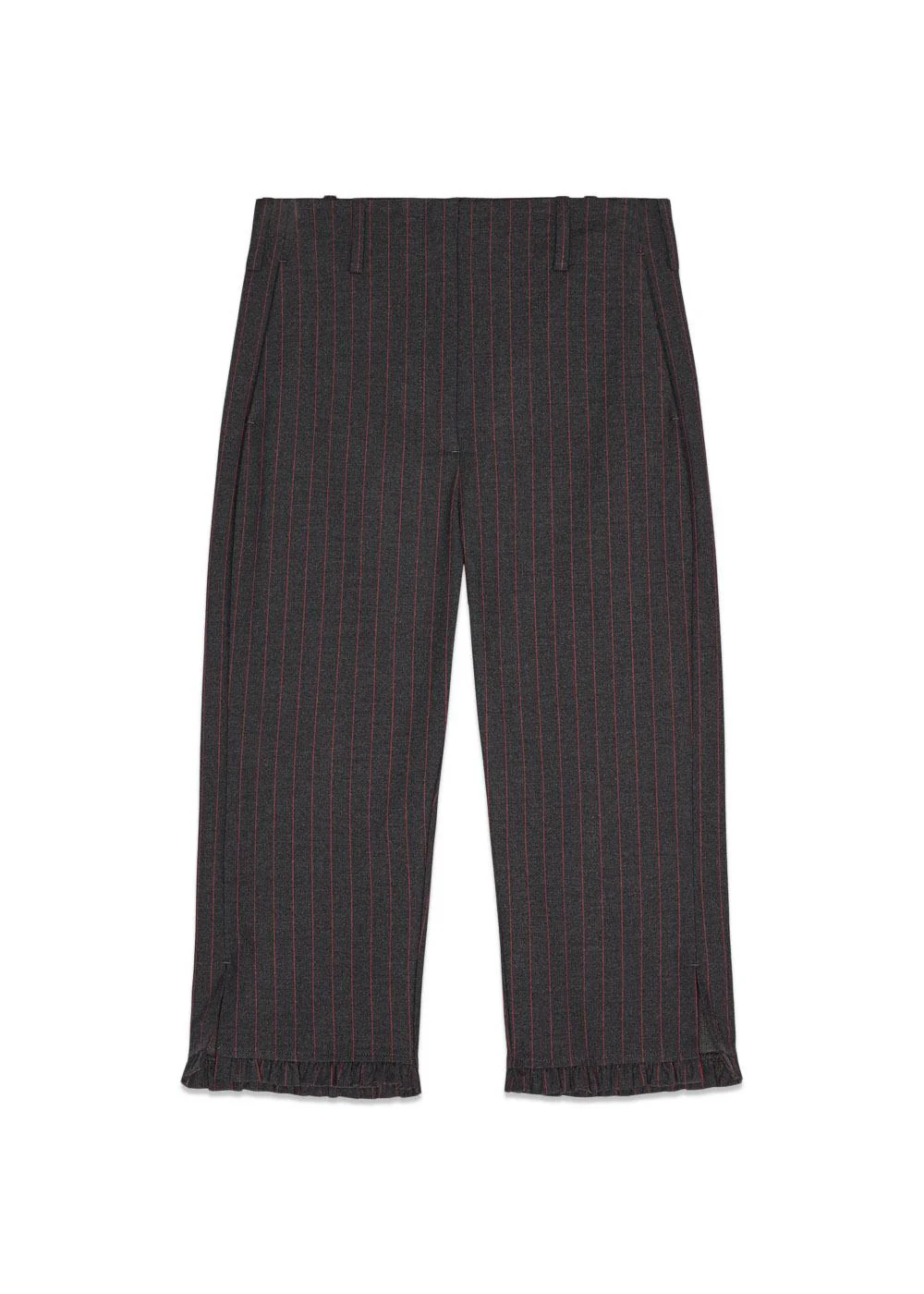 Stretch Stripe Tailoring Capri Pants - Phantom