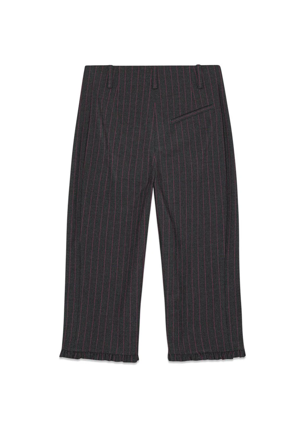 Stretch Stripe Tailoring Capri Pants - Phantom - Image 3