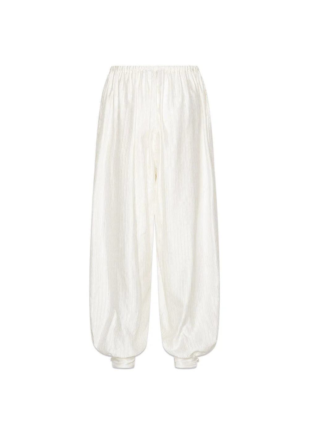 STRIPED  BALLOON PANTS - Bright White - Image 4