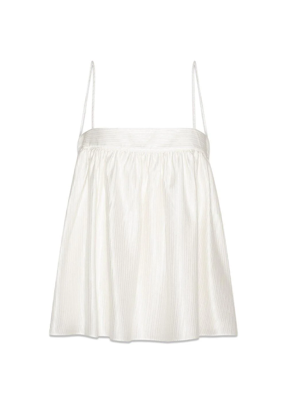 STRIPED SLIP TOP - Bright White