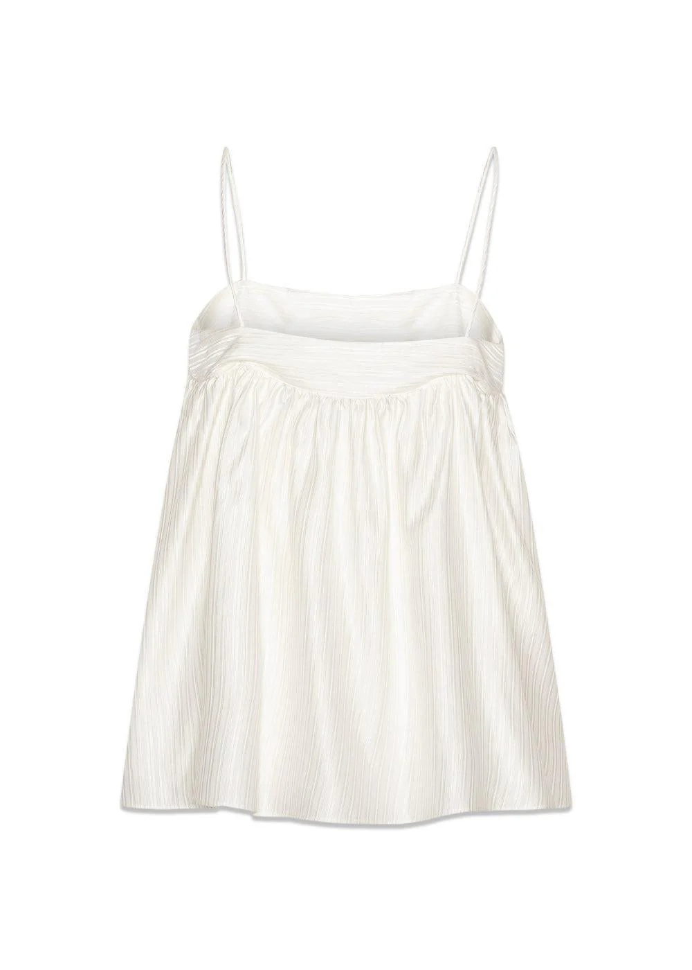 STRIPED SLIP TOP - Bright White - Image 4