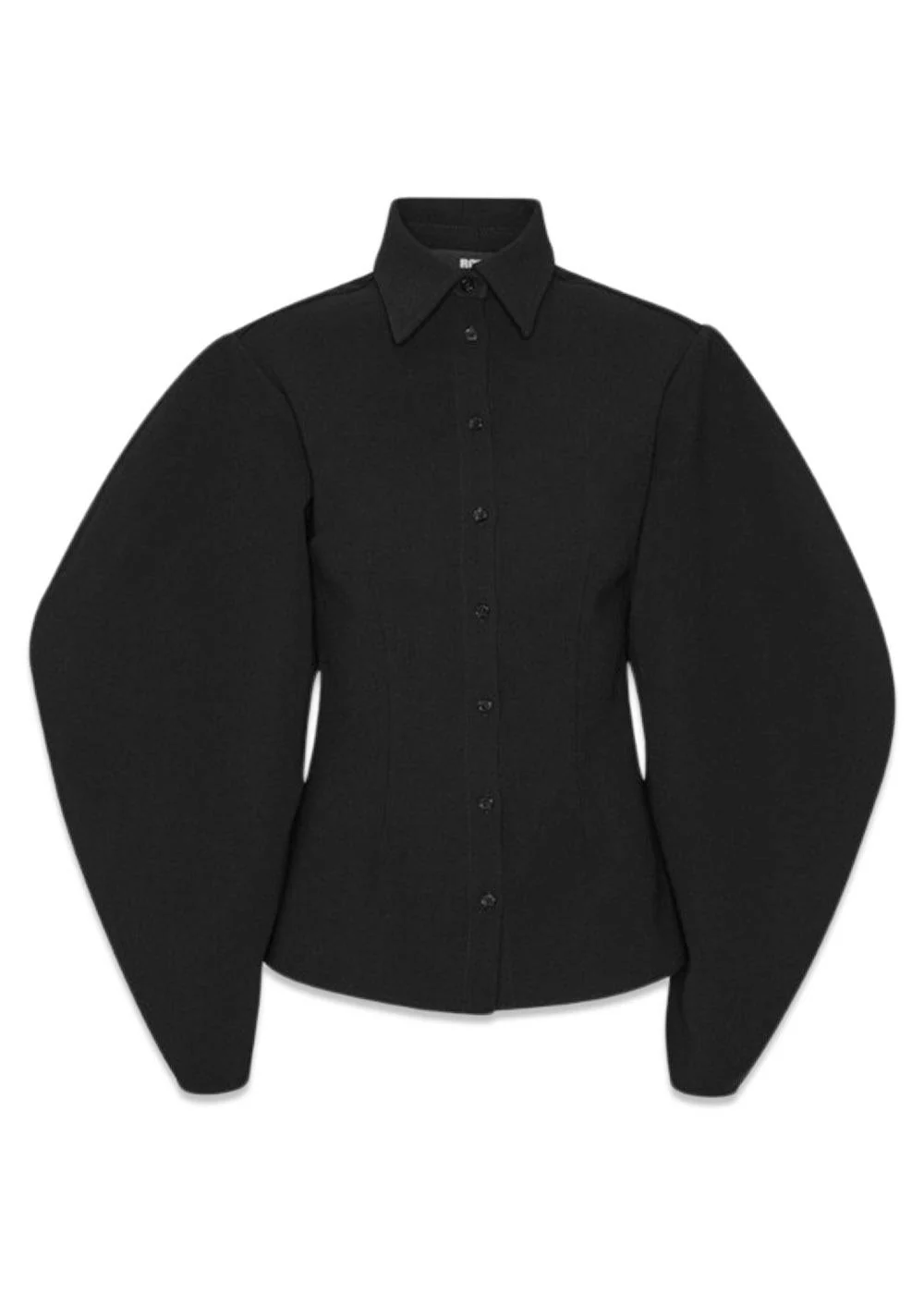 SUITING FITTED SHIRT - Black