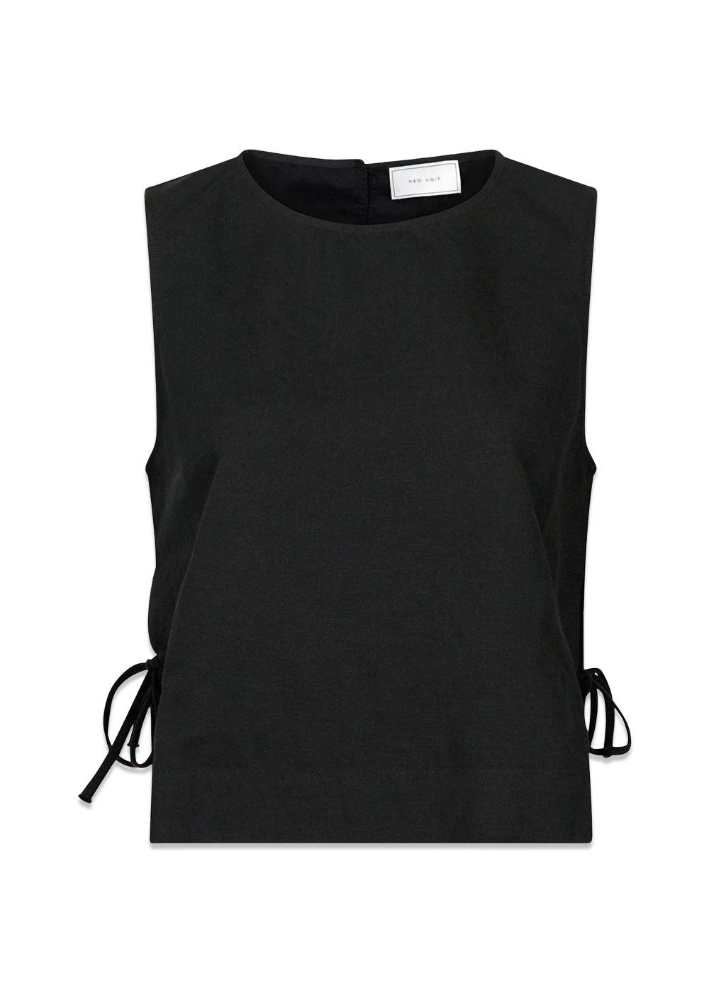 Svetlana linen Top - Black