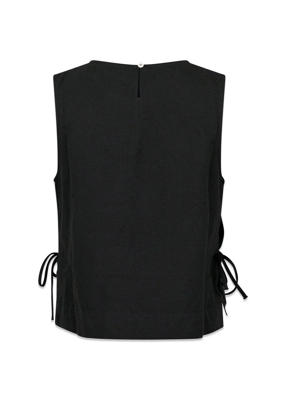 Svetlana linen Top - Black - Image 2