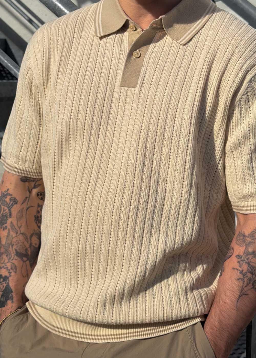Swaeter SS Polo - Ivory - Image 2