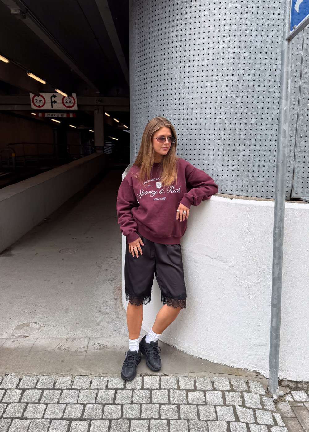 Syracuse Embroidered Crewneck - Bordeaux - Image 2