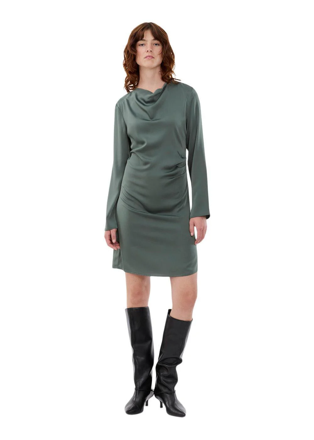 Tailormd LS short dress - Balsam Green - Image 3
