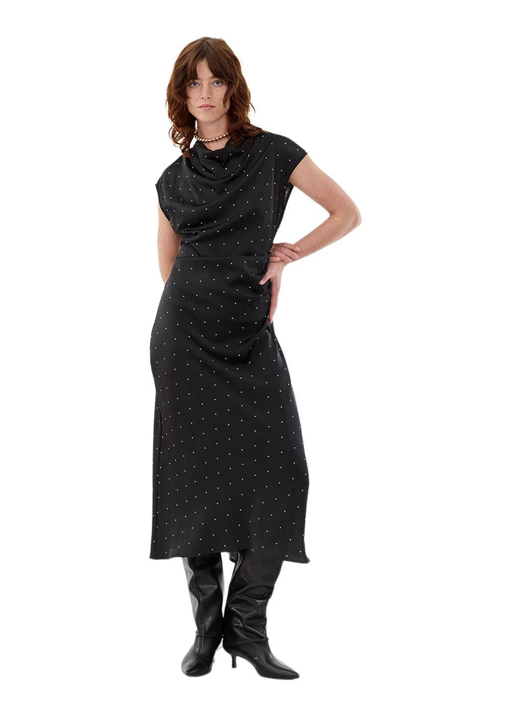 Tailormd print dress - Black Dot - Image 3