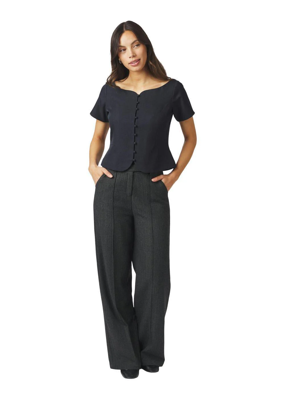 Tango Structure Top - Dark Navy - Image 3