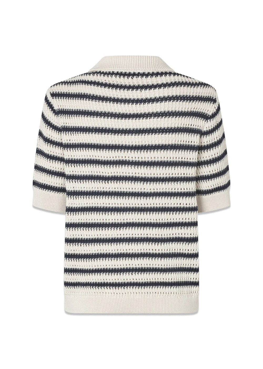 Tellymd SS polo - Navy White Stripe - Image 3