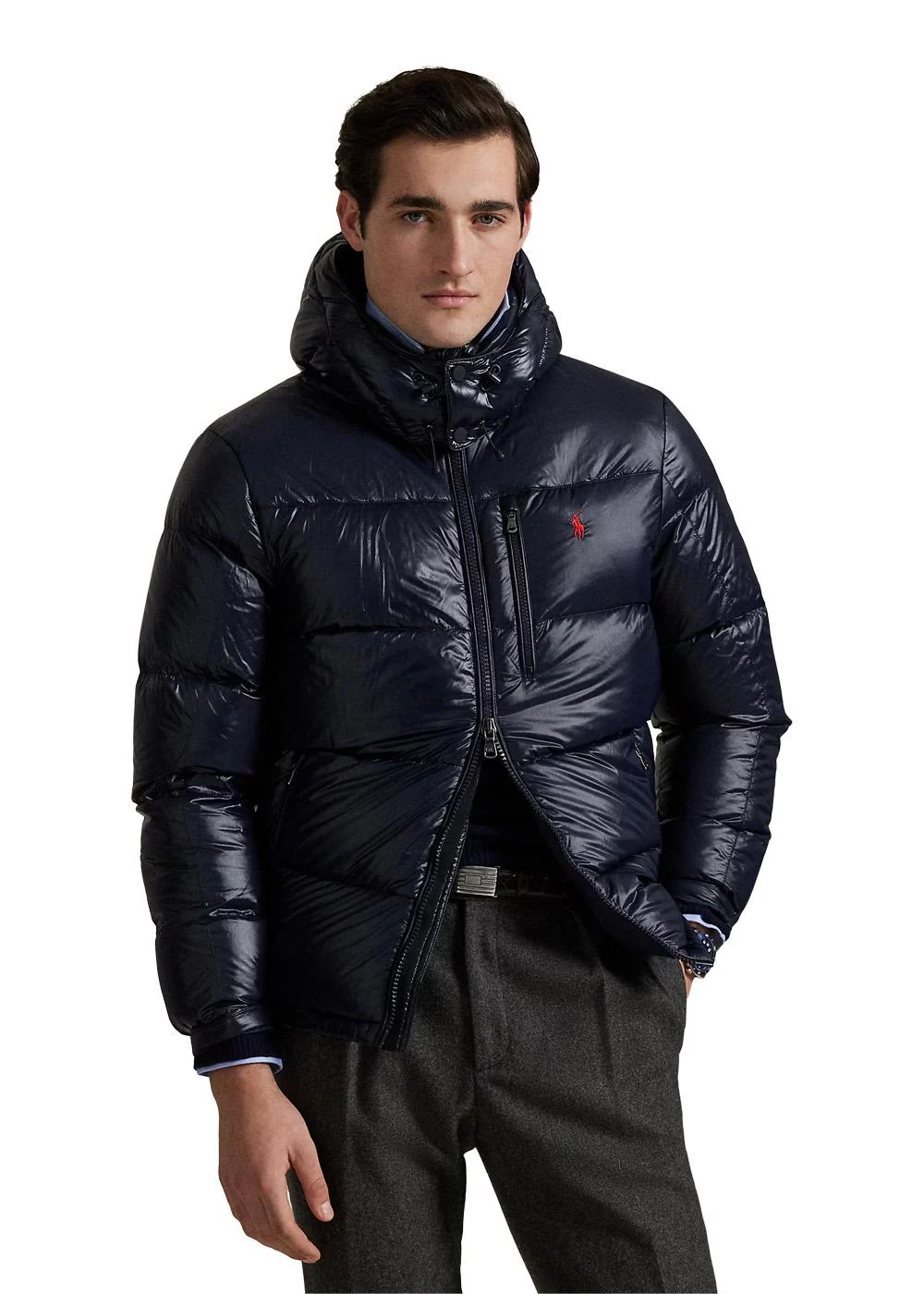 The Gorham Glossed Jacket - Navy Glossy - Image 2