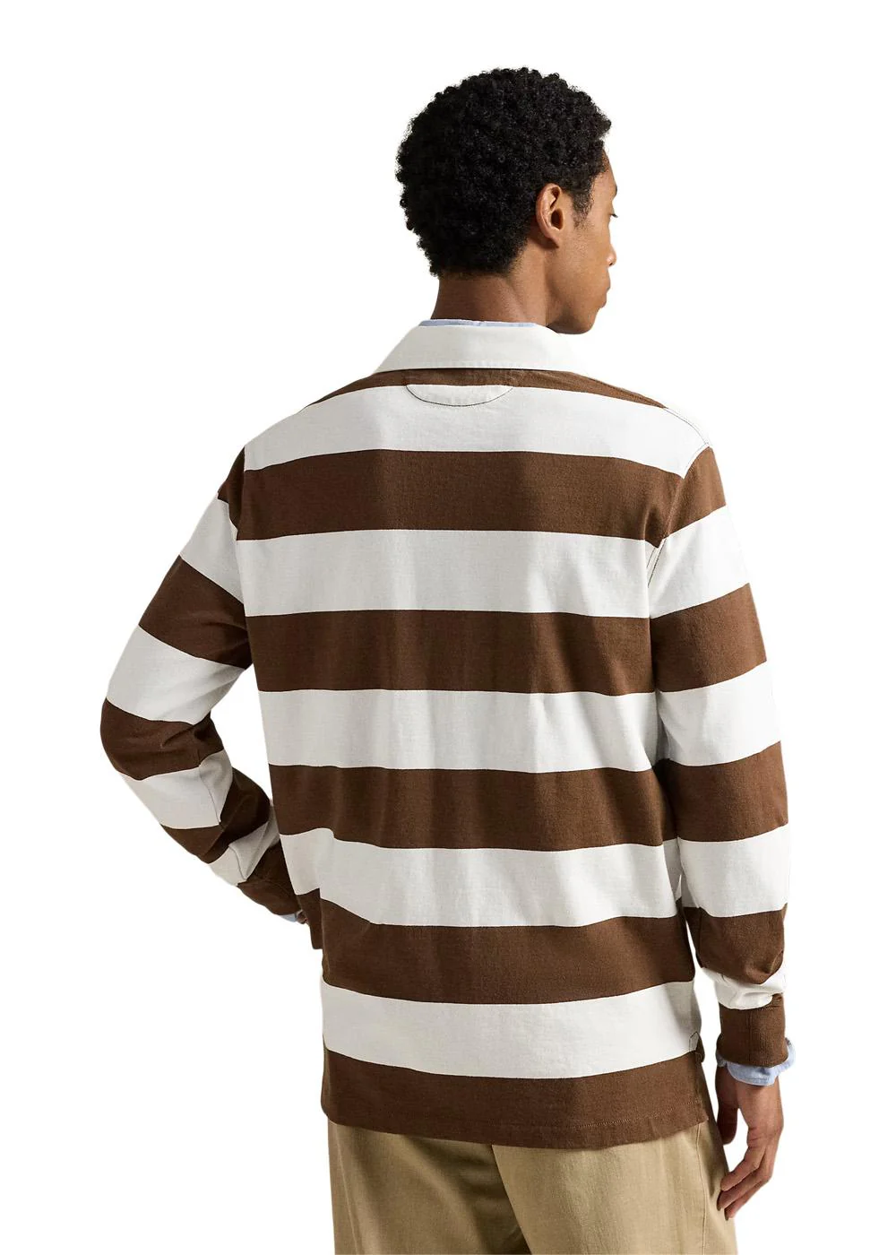 The Iconic Rugby Shirt - White/Brown - Image 4