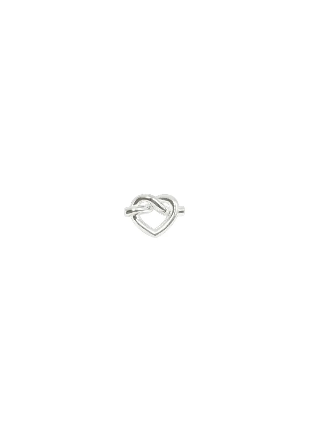 Tied Heart Stud - Sterling Silver