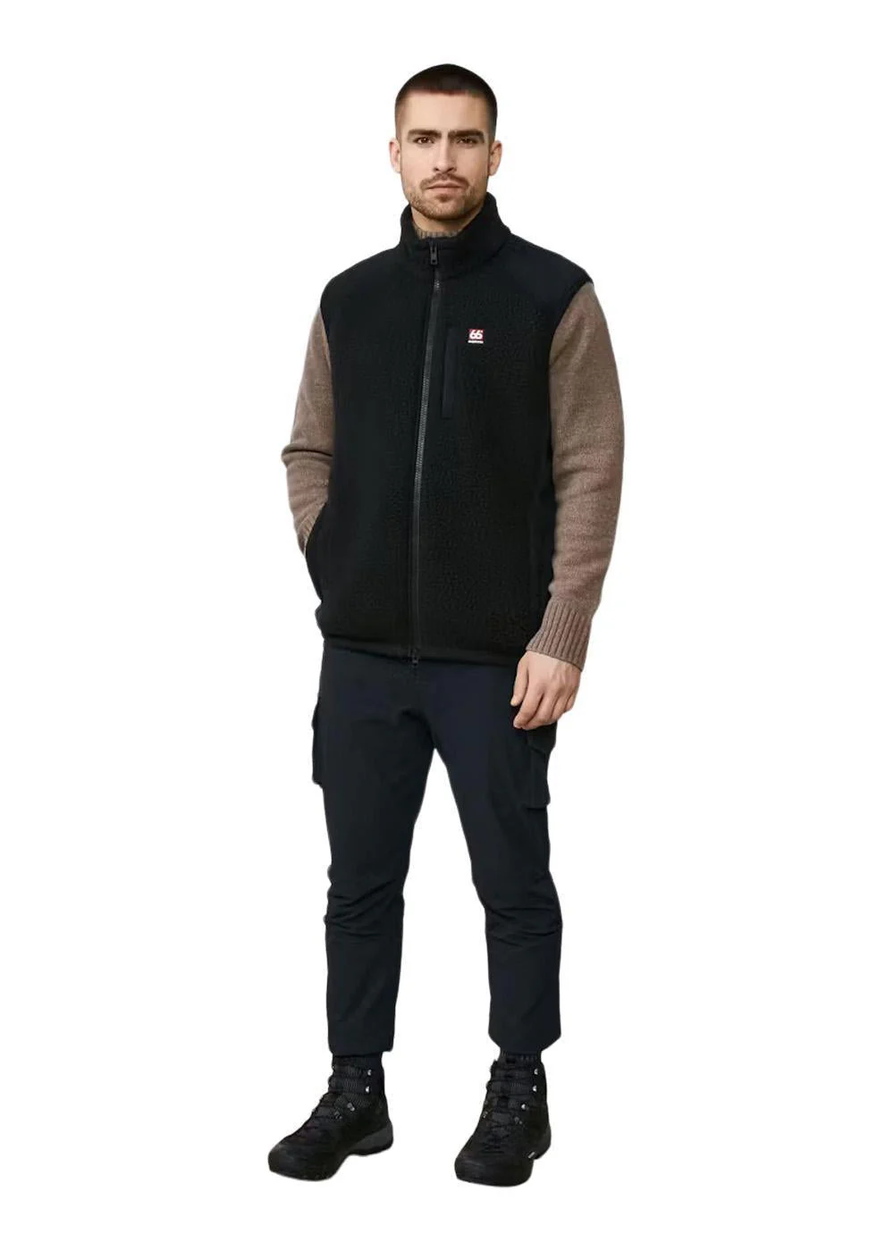 Tindur Shearling Vest - Black - Image 3