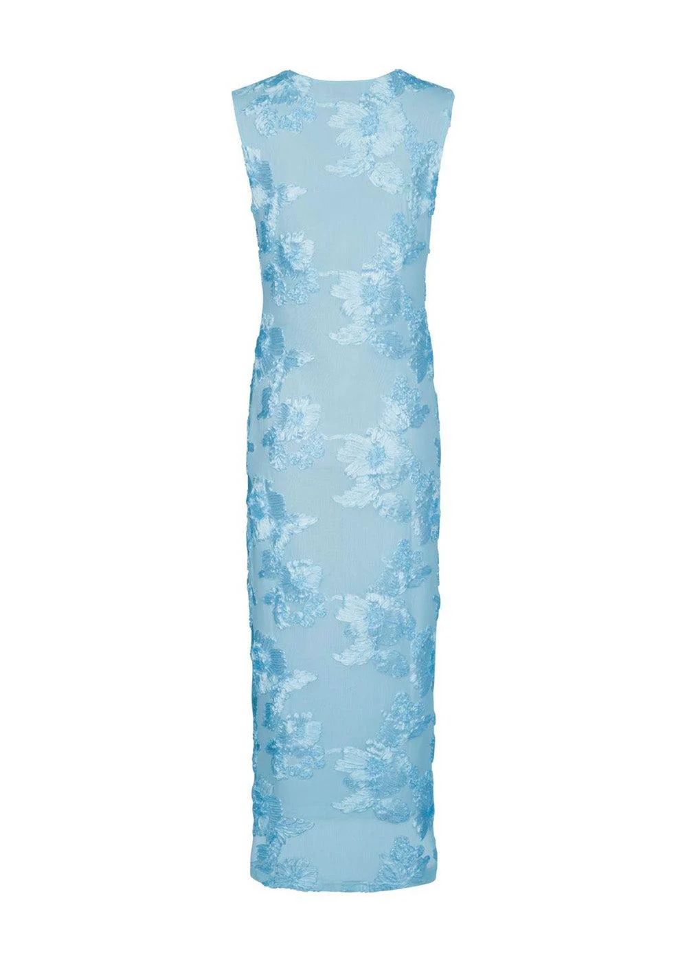 Tiranna Big Flower Mesh Dress - Light Blue - Image 2
