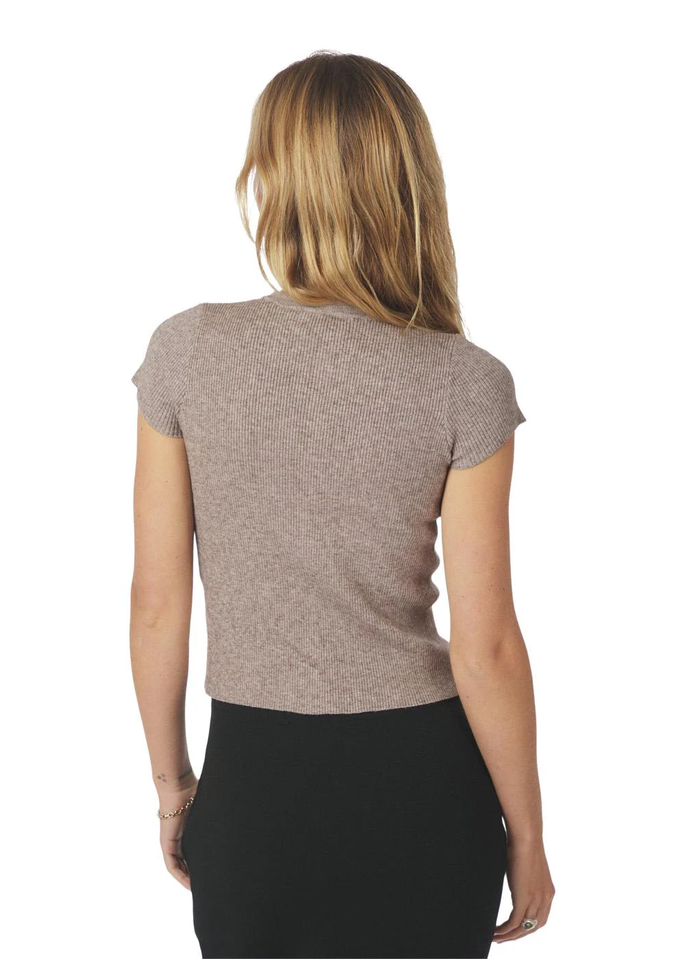 Todda Knit Tee - Sand Melange - Image 4