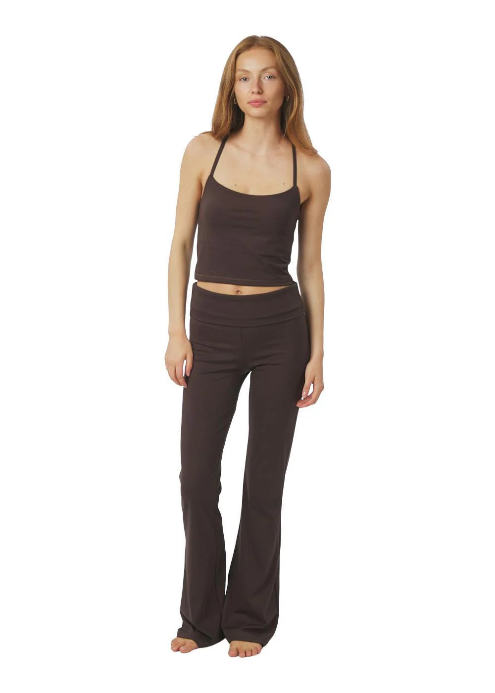 Ulianna Leggings Pants - Chocolate Brown - Image 3
