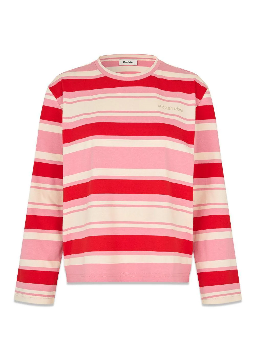 Urbanmd stripe LS t-shirt - Hibiscus Peach Stripe