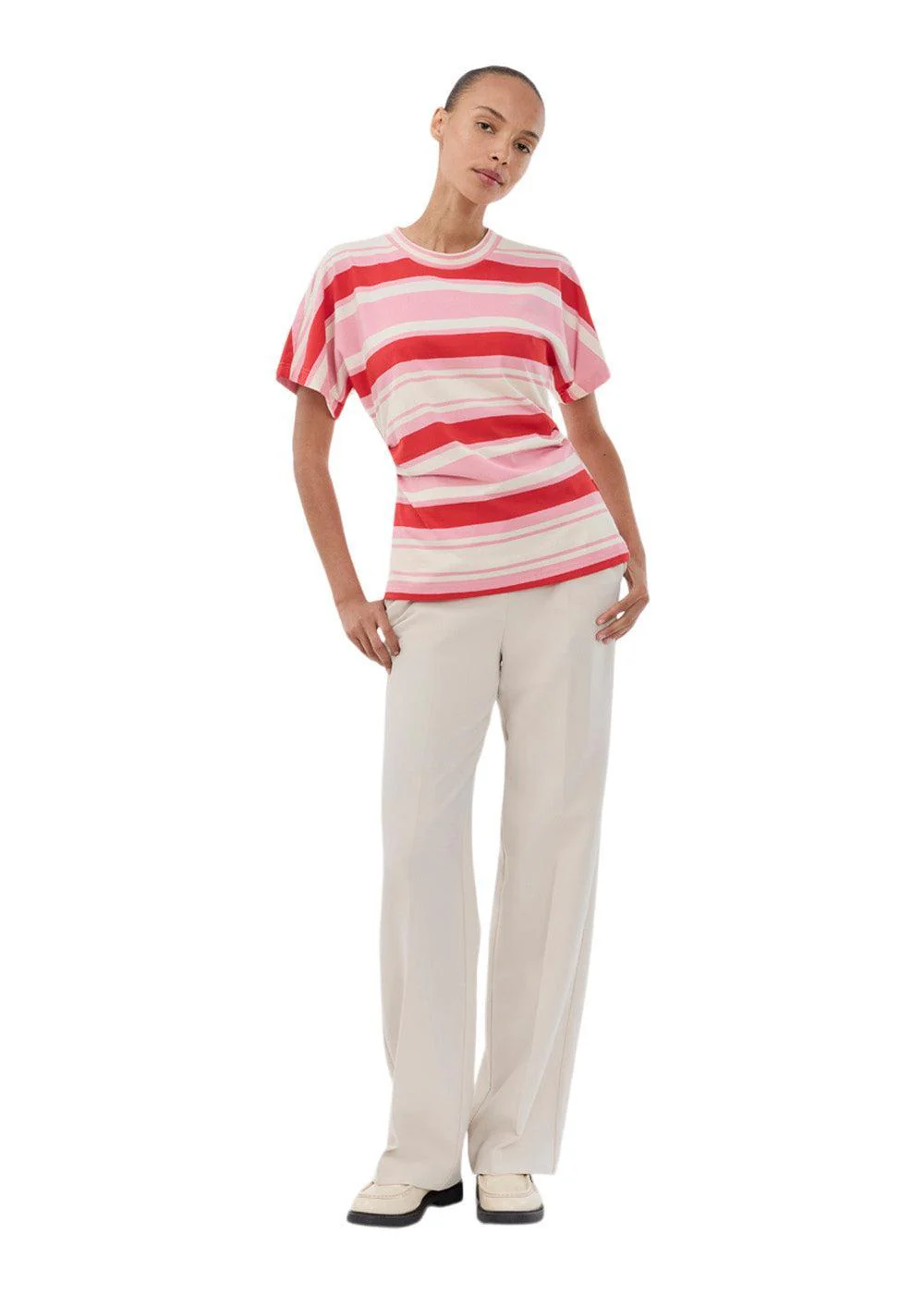 Urbanmd stripe t-shirt - Hibiscus Peach Stripe - Image 3