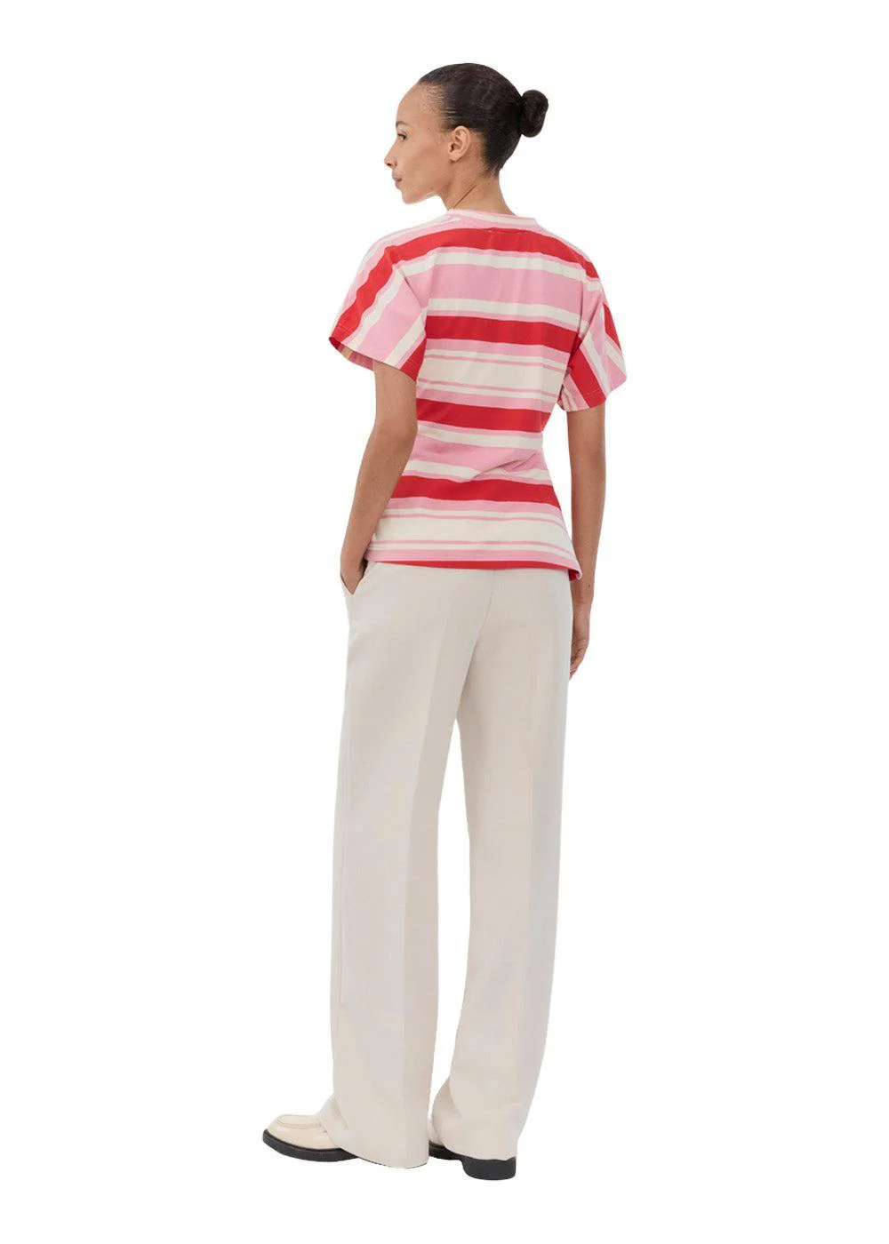Urbanmd stripe t-shirt - Hibiscus Peach Stripe - Image 4