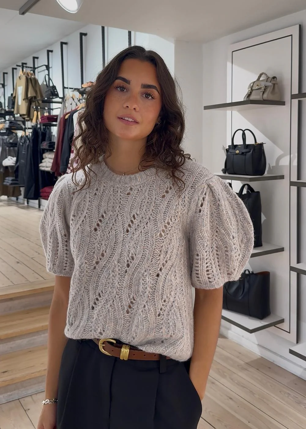 Valentina Sweater - Taupe Melange - Image 3