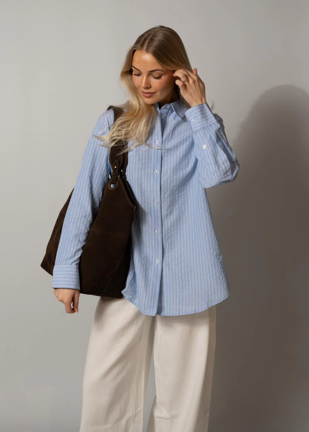 Viggemd stripe shirt - Blue & White Stripe - Image 2