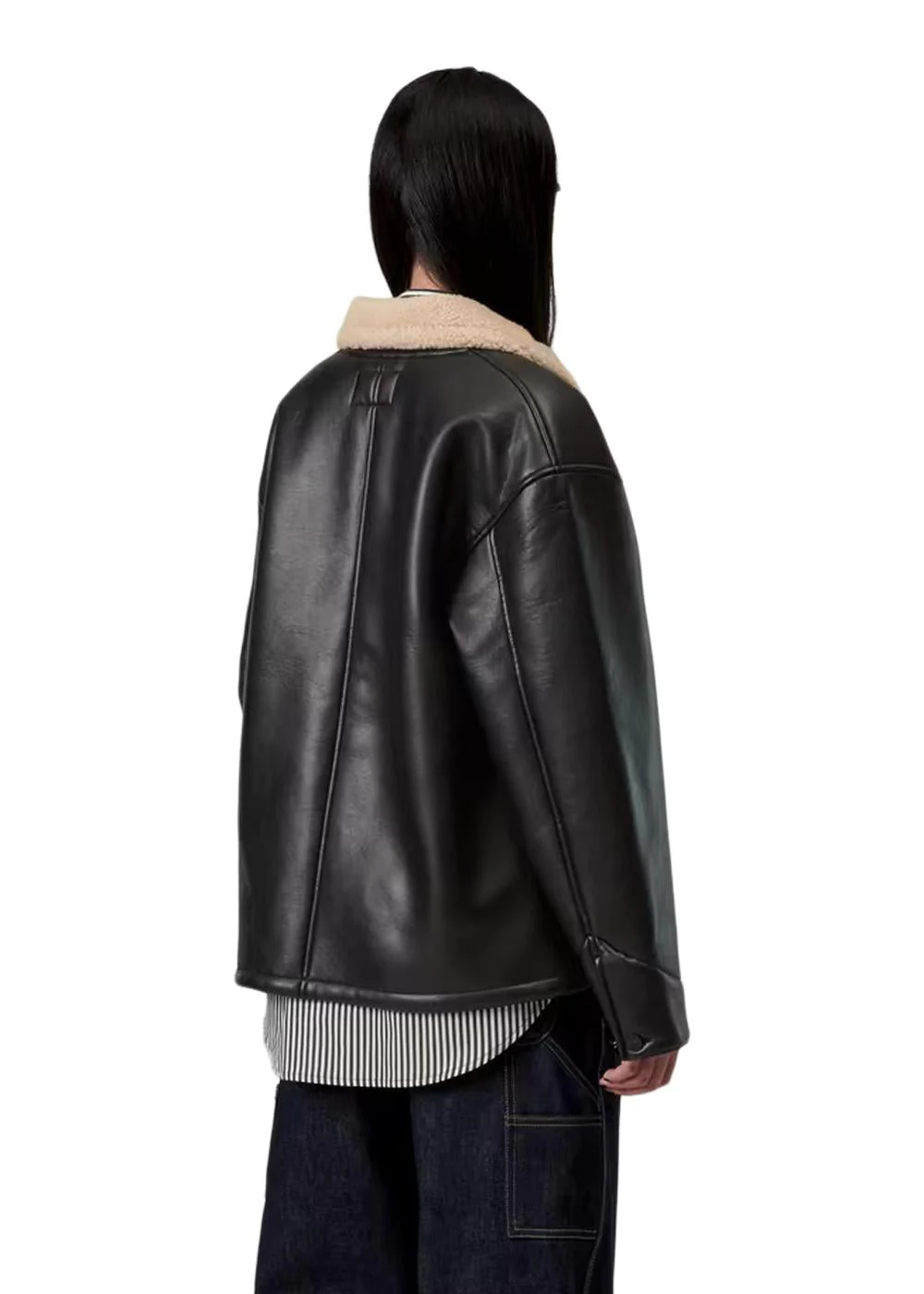 W' Shepton OG Michigan Coat - Black/Natural - Image 4