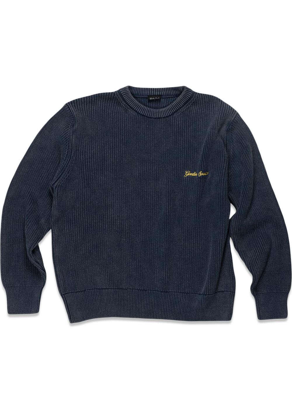 WASHED INSIGNIA PREMIUM KNIT - Blue/Mustard