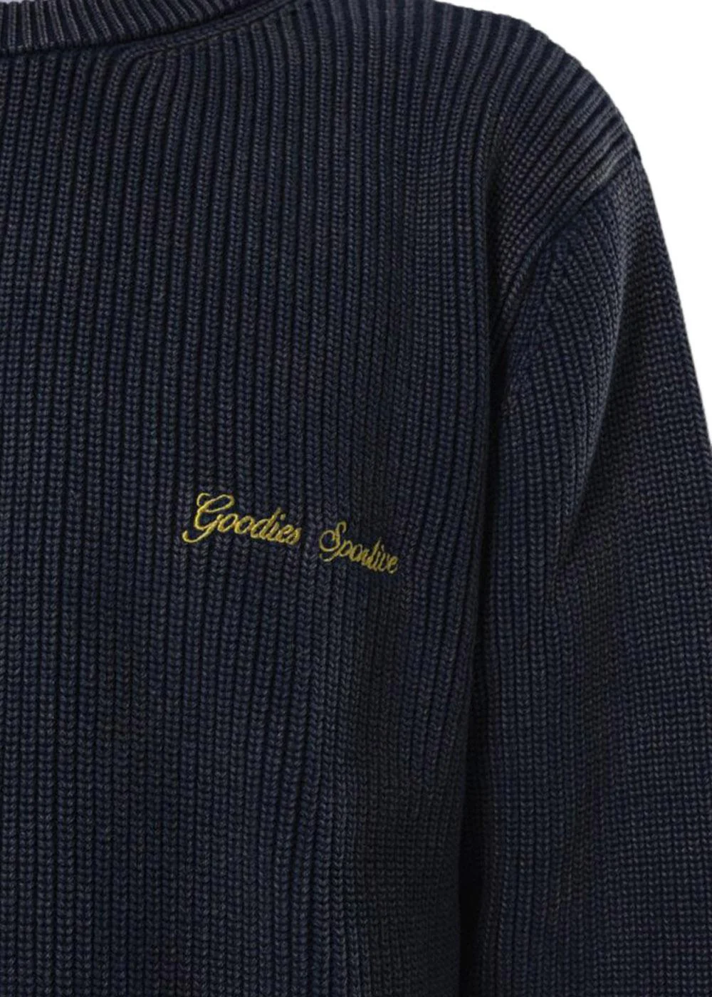 WASHED INSIGNIA PREMIUM KNIT - Blue/Mustard - Image 3
