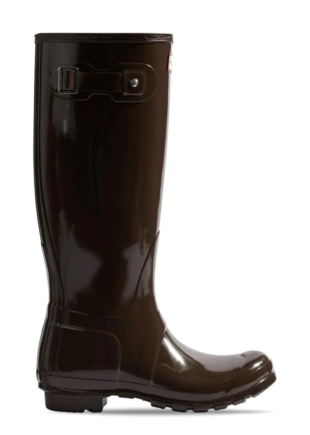 WOMENS ORIGINAL TALL GLOSS BOOT - Chocolate Brown