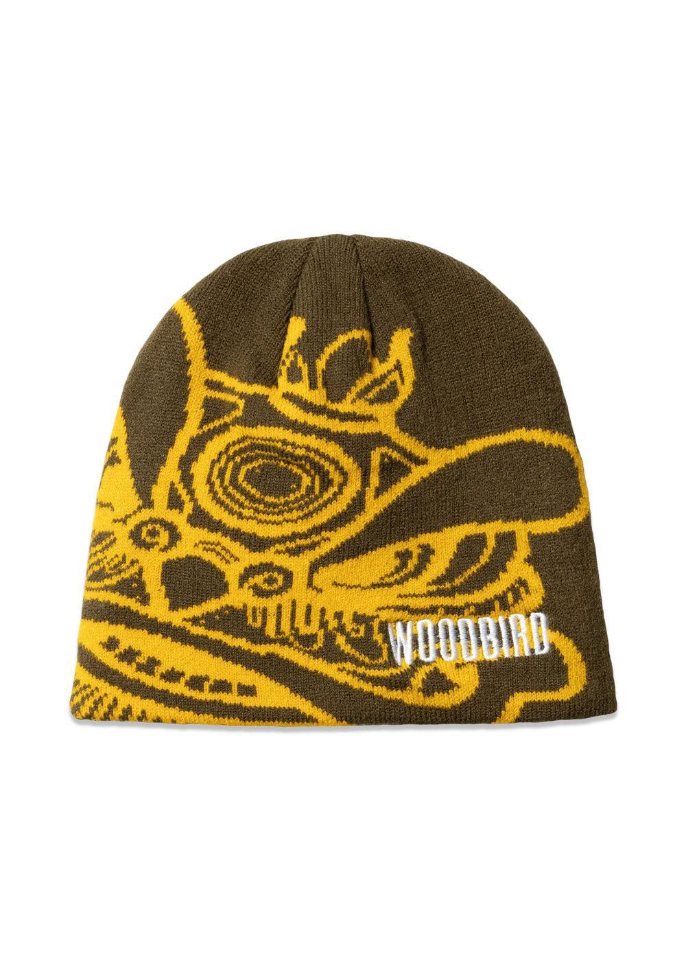 Yan Lion JQ Beanie - Dark Brown-Yellow