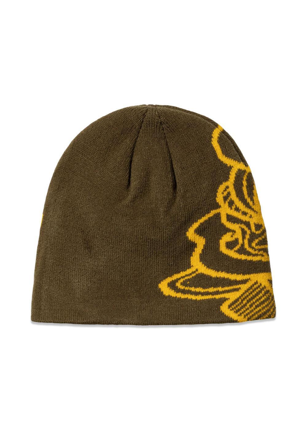 Yan Lion JQ Beanie - Dark Brown-Yellow - Image 2